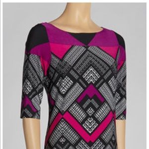 Shelby and Palmer geometric print dress